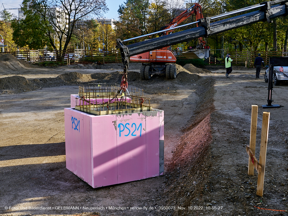 10.11.2022 - Baustelle an der Quiddestraße Haus für Kinder in Neuperlach